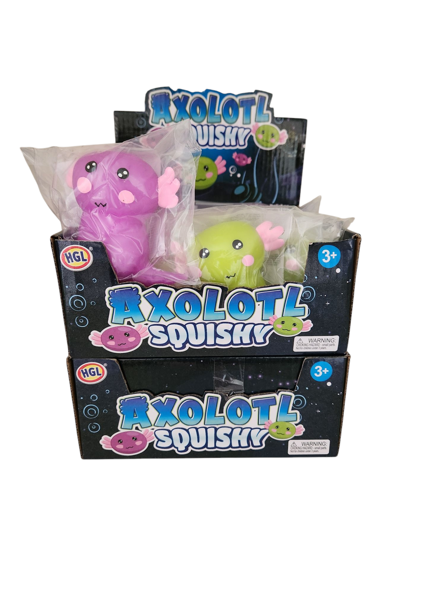 AXOLOTL SQUISHY IN GREEN & PURPLE