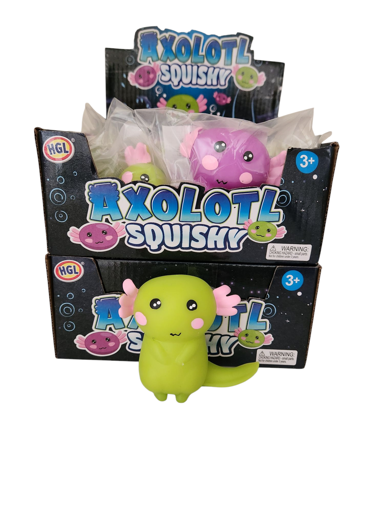 AXOLOTL SQUISHY IN GREEN & PURPLE