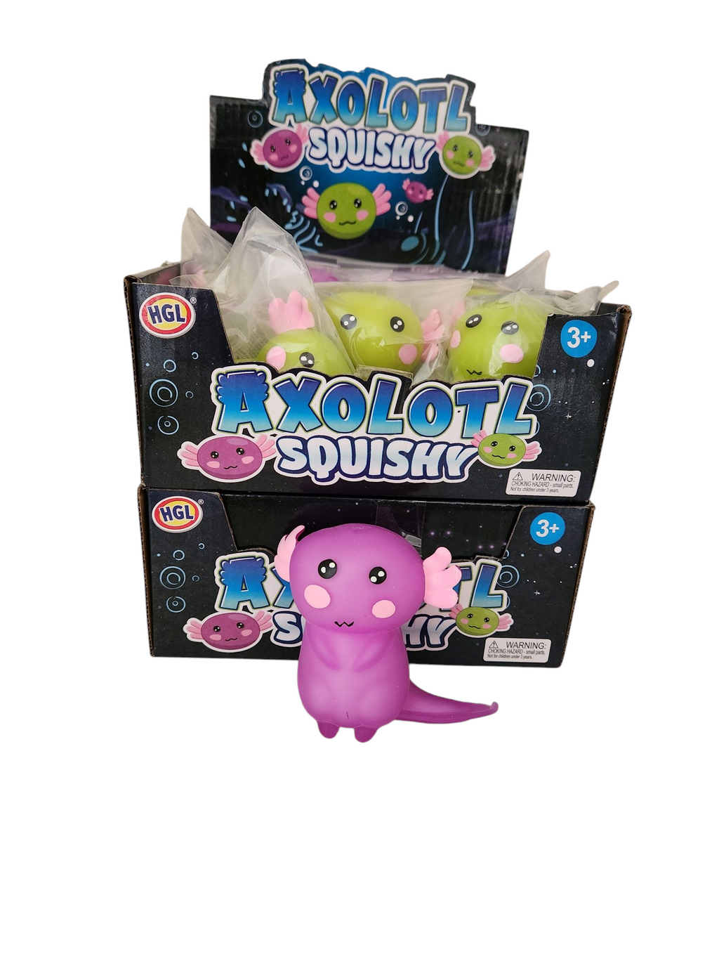AXOLOTL SQUISHY IN GREEN & PURPLE