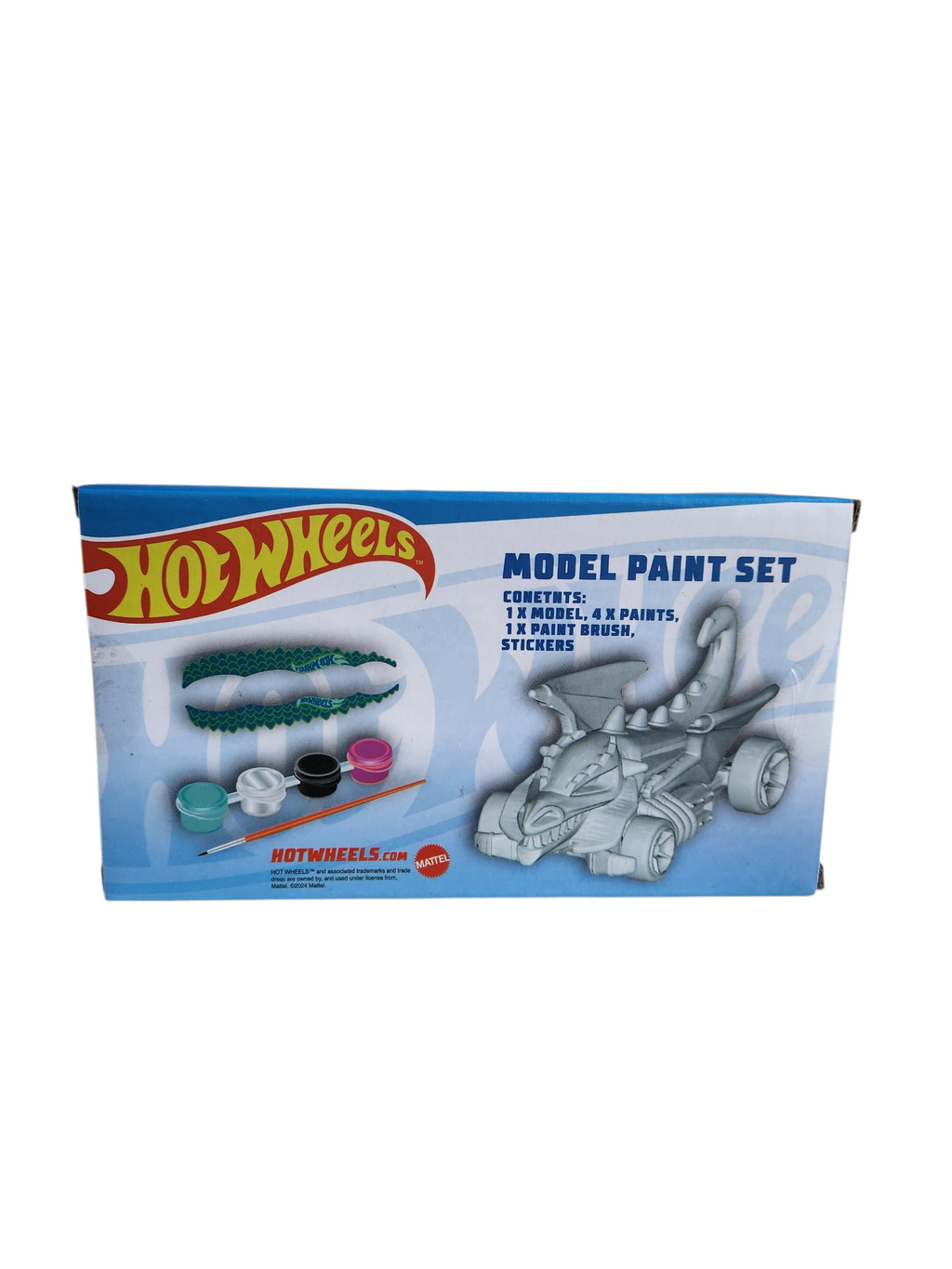 hotwheels  Paint Set Dragon Blaster Includes Paint Brush & Metallic Paint for Kids Age 3+ Creative Fun for Young Artists
