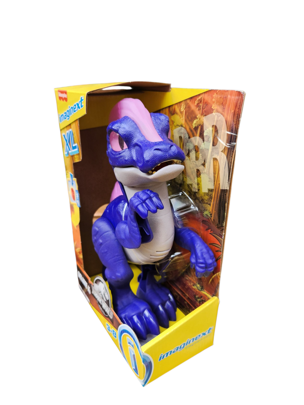 Imaginext Jurassic World Deluxe XL with Sounds and light  up Purple Dinosaur Toy for Kids