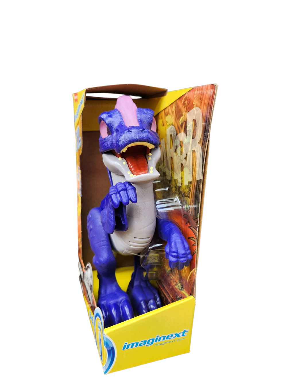 Imaginext Jurassic World Deluxe XL with Sounds and light  up Purple Dinosaur Toy for Kids