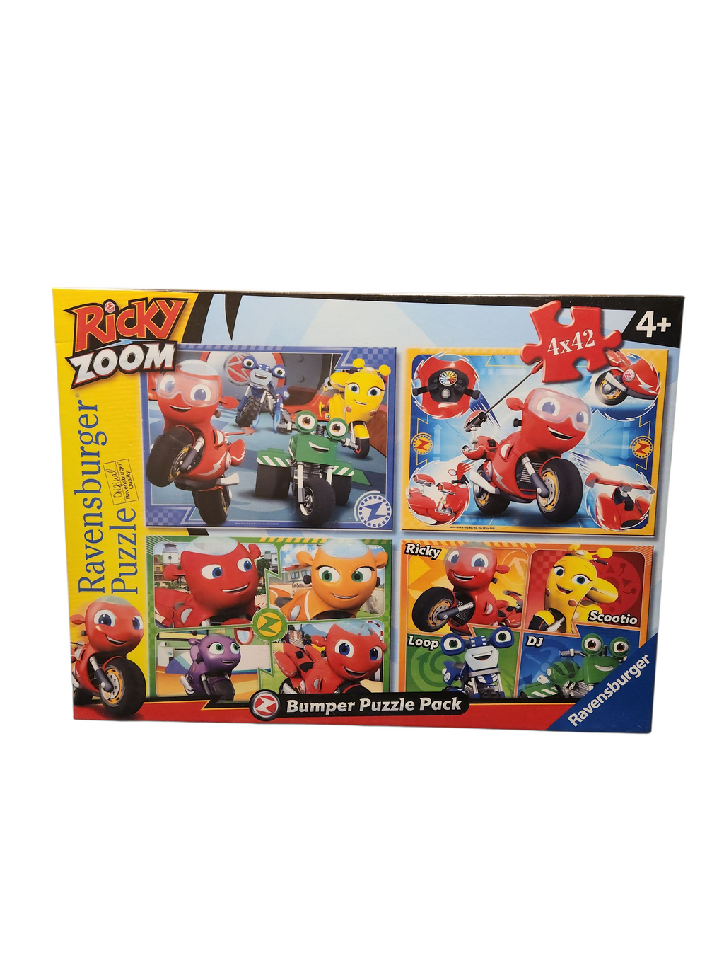 Ravensburger Ricky Zoom 4 Piece Bumper Puzzle Pack 4x42 Pieces for Kids Ages 4+
