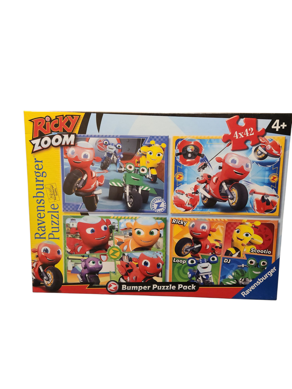 Ravensburger Ricky Zoom 4 Piece Bumper Puzzle Pack 4x42 Pieces for Kids Ages 4+