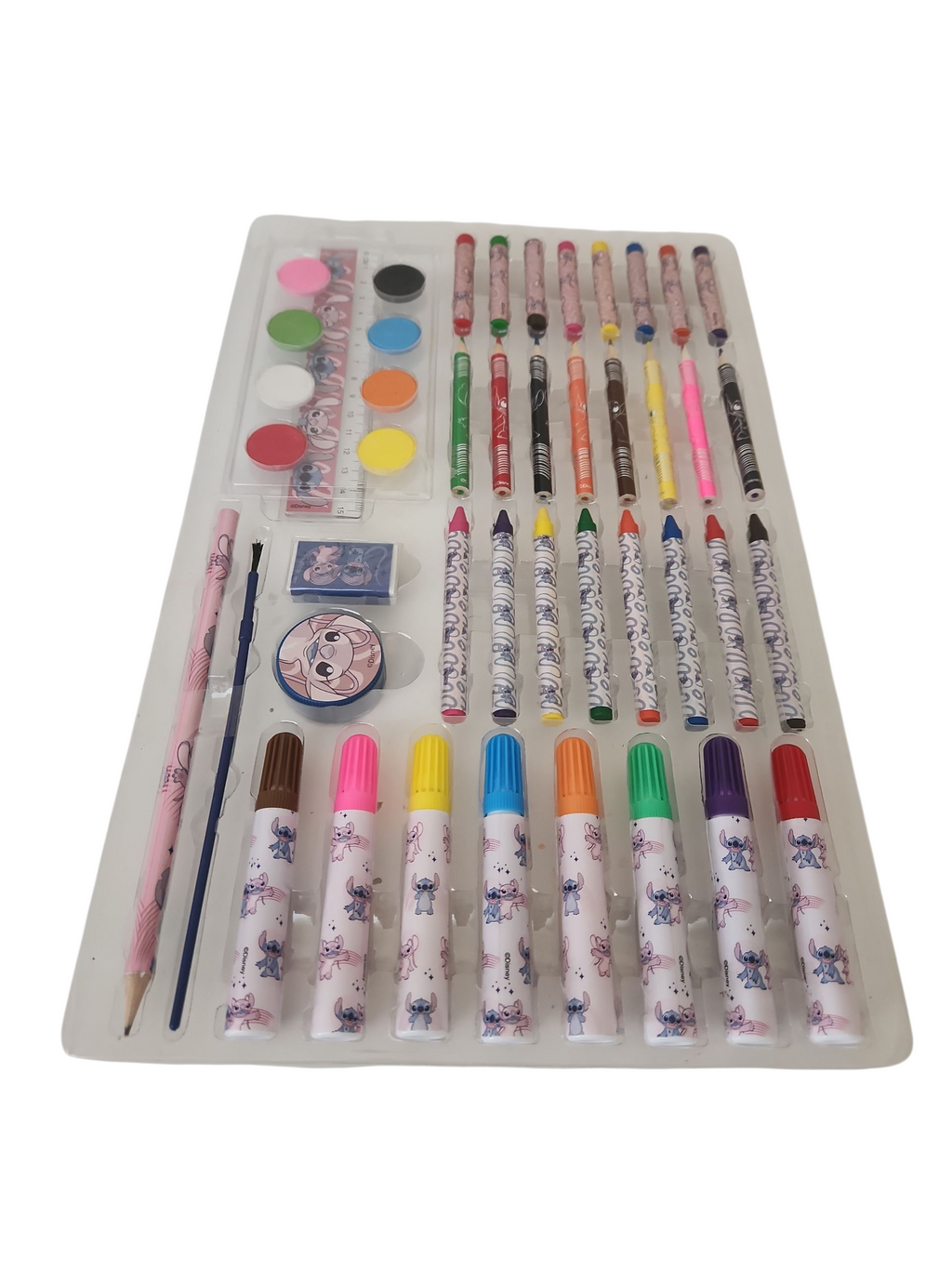 Disney Stitch Paint & Colour Art Set - 80 Pieces of Fun Creative Painting Kit Featuring Stitch Character