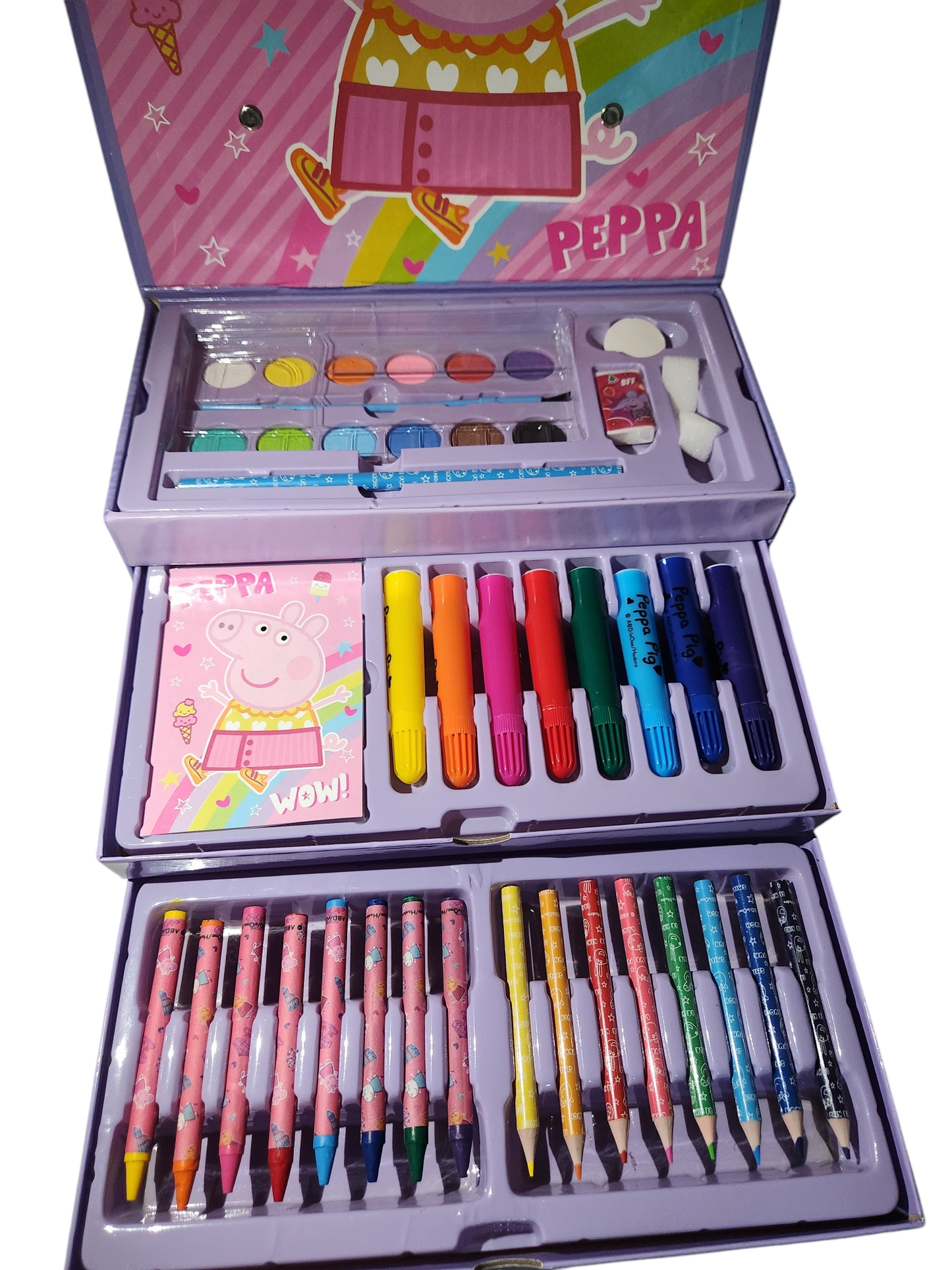 Official peppa pig colouring set- 52 piece