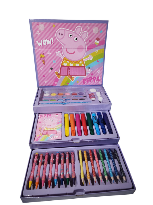 Official peppa pig colouring set- 52 piece