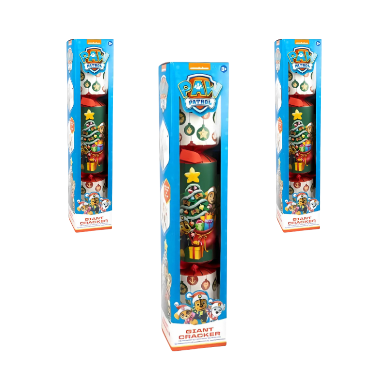 Paw Patrol Giant Christmas Cracker Jumbo Family Cracker 55cm Extra Large Novelty Xmas Cracker for Festive Atmosphere
